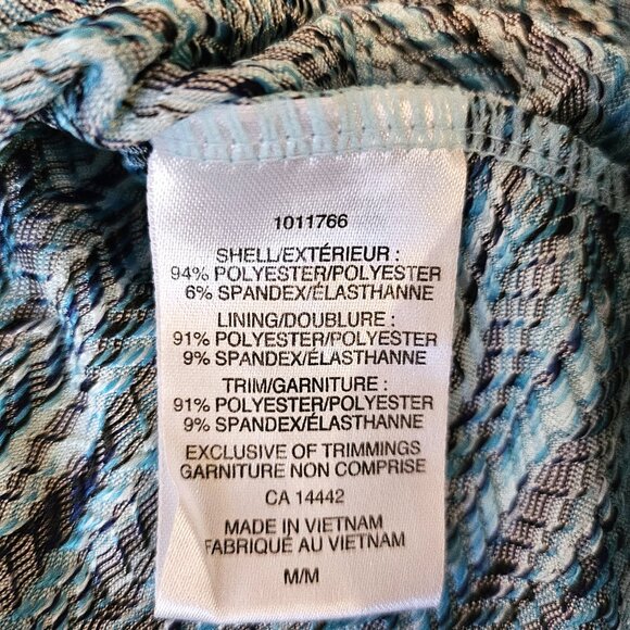 MONDETTA Light Blue Racerback Built-In Bra Athleisure Mini Dress Size Medium - Picture 6 of 11